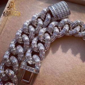 Aangepaste Hiphop Ketting Mannen Sieraden 925 Zilver Ice Out Vvs Moissanite Diamanten Armband 18 k Vergulde Cubaanse Link Chain