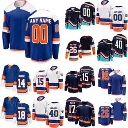 Hockey personnalisé 26 Maillots Oliver Wahlstrom 14 Bo Horvat 18 Pierre Engvall 15 Cal Clutterbuck 10 Simon Holmstrom 17 Matt Martin 40 Semyon Varlamov Jeunes Femmes Hommes