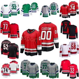 Hockey personnalisé 32 Antti Raanta Jersey 52 Pyotr Kochetkov 77 Tony DeAngelo 7 Dmitry Orlov 74 Jaccob Slavin 58 Michael Bunting 20 Sebastian Aho cousu sur les jeunes femmes hommes