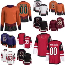 Custom Hockey 39 Connor Ingram Jerseys 53 Michael Carcone 50 Sean Durzi 15 Kerfoot 16 Jason Zucker 92 Logan Cooley 63 Matias Maccelli 67 Lawson Crouse Jeugd Dames Heren