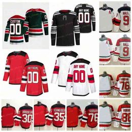 Custom Hockey 5 Simon Nemec 13 Nico Hischier Jersey 41 Vitek Vanecek 7 Dougie Hamilton 30 Martin Brodeur 76 PK Subban 86 Jack Hughes 9 Taylor Hall 18 Mercer Reverse Retro