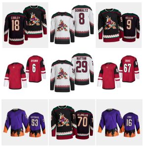 Maillot de hockey personnalisé hommes femmes jeunes Arizona''Coyotes''Logan Cooley Hockey Jerseys Clayton Keller Nick Ritchie Travis Boyd Lawson Crouse