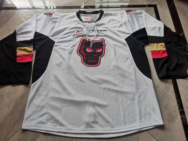 Maillot de hockey personnalisé hommes jeunes femmes Vintage CALGARY HITMEN WHL lycée taille S-6XL ou tout maillot de nom et de numéro