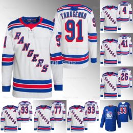 aangepaste hockeytrui Nieuwe yor''rangers''Vladimir Tarasenko Jimmy Vesey Mika Zibanejad Barclay Goodrow Shesterkin Lindgren Patrick Kane Harpur Mikkola