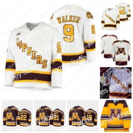 Custom Hockey Jerseys 2021 B1G Minnesota Golden Gophers Sammy Walker College NCAA Hockey Jersey Jack Lafontaine Bryce Brodzinski Mason Never Never