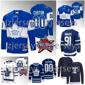 Aangepaste hockeytruien 2024 All-Star Patch Royal Throwback Toronto''Maple''Leafs''Mark Giordano 56 Gustafsson 3 Justin Calle Jarnkrok 64 Kampf Kerfoot Lafferty Liljegr