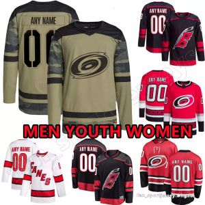 Maillots de hockey personnalisés Carolina Hurricanes pour hommes 88 Martin Necas 47 Jack Dugan 71 Jesper Fast 51 Jake Gardiner 41 Shayne Gostisbehere 24 Seth Jarvis 73 Kase Kochetkov