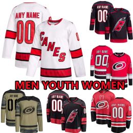 Aangepaste hockeyshirts Carolina HerenHurricanes 82 Jesperi Kotkaniemi 48 Martinook 23 Stefan Noesen 67 Max Pacioretty 22 Brett Pesce Jesse Puljujarvi Slavin Stastny