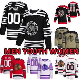 Maillots de hockey personnalisés Chicago''blackhawks''mens 9 Bobby Hull 82 Caleb Jones 19 Jonathan Toews 5 Connor Murphy 80 Zachery Andrews 89 Andreas 4034