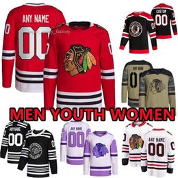 Aangepaste hockeyshirts Chicago''blackhawks''mens 24 Anders Bjork 43 Blackwell 17jason Dickinson 28 Englund 58 Kenzie Entwistle Guttman Joh 1028 1170