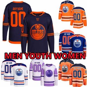 Maillots de hockey personnalisés Edmonton''oilers''mens 99 Wayne Connor Mcdavid 29 Leon Draisaitl 92 Ryan Nugent-Hopkins Darnell Bjugstad Bouchard Brob