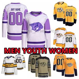 Custom Hockey Jerseys Nashville''predators''Mens 52 Kevin Lankinen 3 Lauzon 75 Juuso Parsinen 74 Juuse Aros 44 Kiefer Sherwood Colton Sissons Tomasino