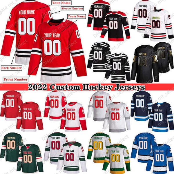Maillot de hockey personnalisé''nHl'' pour hommes femmes jeunes S-4XL Numéros de nom brodés authentiques - Concevez vos propres maillots de hockey''nHl''