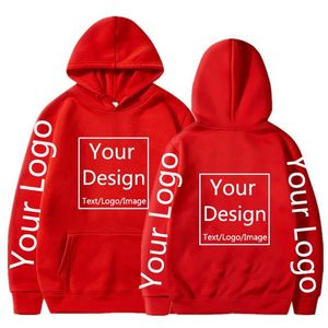 Aangepaste hoodies Diy Tekst Afbeelding Afdrukken Hoogwaardige kleding Aangepaste sport Casual sweatshirt Maat XS 4xl 220615