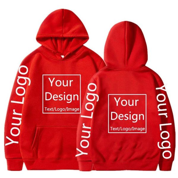 Sudaderas con capucha personalizadas DIY Texto Imagen Impresión Ropa de alta calidad Personalizada Deporte Casual Sudadera Tamaño XS-4XL Regalo de Navidad 231229