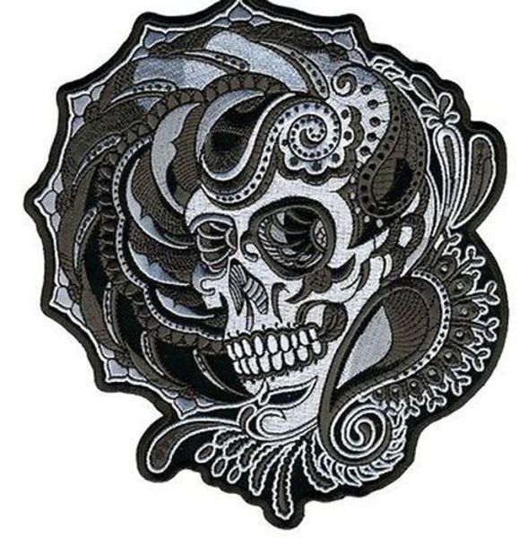 Livraison Gratuite personnalisée Vente Chaude De Mode HENNA SKULL Biker Qualité Moto MC Brodé Grand Patch Patch T170604 8x8IN