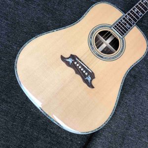 Custom zoemende AAAAA alle massief hout akoestische gitaar in natuurlijke