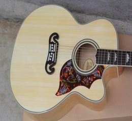 Aangepaste zoemende vogel G200 Natuurlijke akoestische elektrische gitaar Spurce Top Maple Back Side Single Cutaway 101 301 Fishman Presys PIC9273791