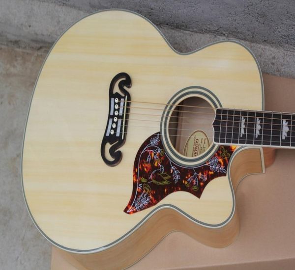 Custom Humming Bird G200 Guitarra eléctrica acústica natural Spurce Top Maple Back Side Single Cutaway 101 301 Fishman Presys Pic8288129