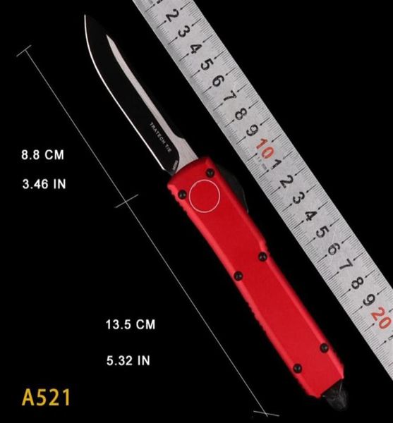 CAZA Custom HellHound Automático MT UTX 85 Cuchillo Doble Acción Táctica Táctica Tech Knifes Mango de aluminio Plegado 8849575