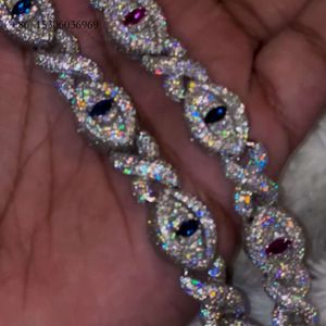 Custom Iced Out Chain Sier 14K Gold Golde VVS Moissanite Diamond Cuban Link armband ketting