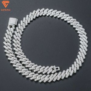Custom Iced Out Cubaanse armband VVS Moissanite 925 Sterling Sliver Cuban Link Chain for Man Necklace