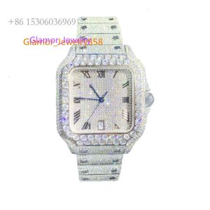 Custom Iced Out VVS Moissanite Hip Hop Mechanical Watch met GRA CertificationVVS