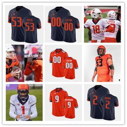 Maillot de football personnalisé Illinois Fighting Illini 19 Dalevon Campbell 4 Derrick Smith Julian Pearl 10 Joriell Washinqton 11 Carlos Sandy 15 Prince Green 3 DD Snyder II