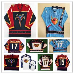 Personalizado para hombre mujeres jóvenes Ilya Kovalchuk Atlanta Thrashers Vintage Hockey Jersey Dany Heatley Tobias Enstrom Marian Hossa Zach Bogosian Kari Lehtonen Scott