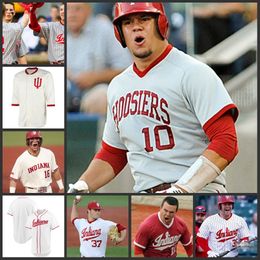 Maillot de baseball personnalisé Indiana Hoosiers cousu 16 Bobby Whalen Josh Pyne Tyler Doanes Brock Tibbitts Matthew Ellis Carter Mathison Jack Perkins Jersey Nouveau