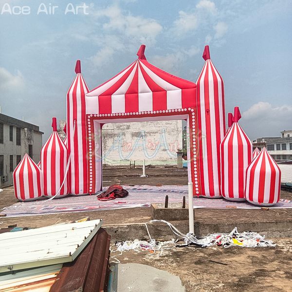 Arche de cirque gonflable personnalisée, entrée géante avec souffleur d'air gratuit pour événements en plein air