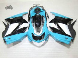 Juego de carenamientos de inyección personalizada para Kawasaki Ninja 250R ZX250R ZX 250 2008-2014 EX250-2014 EX250 08-14 Carrocería de motocicleta azul claro AB6