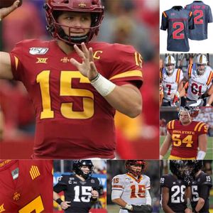 Aangepaste Iowa State Cyclones jersey Football College JaQuan Bailey Landen Akers Latrell Bankston Chase Allen Heren Dames Jeugd Jersey