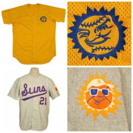 Custom Jacksonville Suns Baseball Jerseys Mannen Vrouwen Jeugd Elke naam en nummer Gratis verzending Size S-4XL