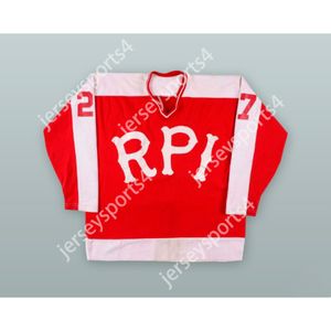 Custom Jak Bestle 27 RPI Rensselaer Polytechnic Institute Engineers Red Hockey Jersey New Top Ed S-M-L-XL-XXL-3XL-4XL-5XL-6XL