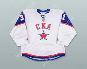 Aangepaste Jakub Stepanek 31 Ska St.Petersburg White Hockey Jersey top gestikt S-M-L-XL-XXL-3XL-4XL-5XL-6XL