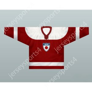 Maillot de hockey personnalisé de l'équipe nationale du Japon, cousu sur le dessus, S-M-L-XL-XXL-3XL-4XL-5XL-6XL