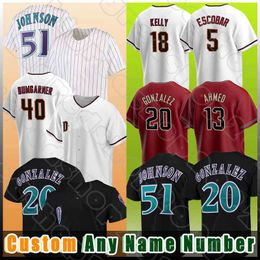 51 Maillot Randy Johnson 20 Maillots de baseball Luis Gonzalez Ketel Marte Nick Ahmed Carson Kelly Alek Thomas Josh Rojas Daulton Varsho Christian Walker Seth Beer