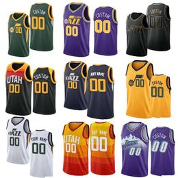 Maillots de basket-ball personnalisés Jazzs Clarkson Collin Sexton Rudy Gay Jarred Vanderbilt Lauri Markkanen Mike Conley Bojan Bogdanovic Azubuike