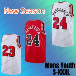 Maillot personnalisé Markkanen Beverley Drummond Beverley LaVine Patrick Williams Rouge Blanc Noir Hommes Enfants Jersey 23 7 6 9 8 11 12 Maillot cousu Basketball