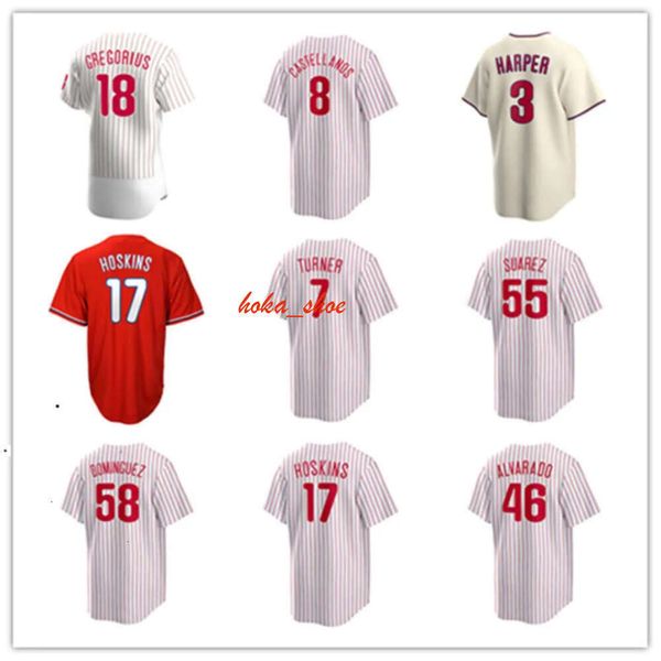 Jersey personalizado Filadelfia Hombres Mujeres Filis 10 J.T.Realmuto 12 Kyle Schwarber 33 Edmundo Sosa 5 Bryson Stott 21 Garrett Stubbs 99 Walker Camisetas de béisbol