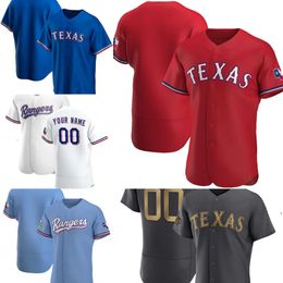 Custom Jersey Texas Heren dames Rangers 48 Jacob deGrom 5 Corey Seager 34 Nolan Ryan 2 Marcus Semien 27 Guerrero 54 Martin Perez 72 Hernandez Honkbalshirts