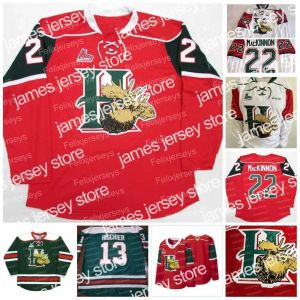 Maillots personnalisés Maillot de hockey Mooseheads d'Halifax 13 Nico Hischier 22 Nathan Kinnon 23 Landon Miron 21 Brady James 91 Elliot Desnoye