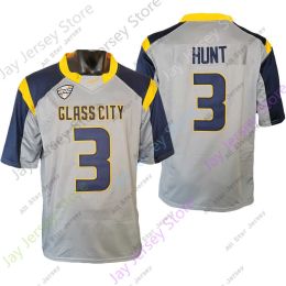 AANGEPASTE Jerseys Toledo voetbalshirt NCAA College Kareem Hunt grijs maat S-3XL alle Ed jeugd heren