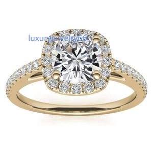 Bijoux personnalisés en or 18k 14k 9k s925, bagues en diamant Moissanite véritable pour femmes, bagues de fiançailles de mariage