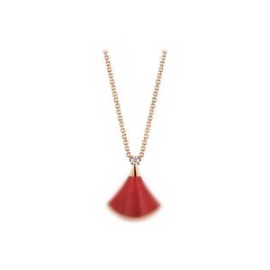 Bijoux personnalisés Gol rose petite jupe collier à aiguille chalcédoine fritillaria en diamant incrusté en diamant