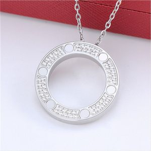 Bijoux Personnalisés Femmes Hommes Amour Collier 14k Or Réel Cercle Pendentif Collier Diamant Collier Ras Du Cou Charme Collier Vintage Bijoux Cadeau Plaqué Or Argent Chaîne