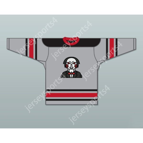 JIGSAW personnalisé 9 SAW GRIS MAILLOT DE HOCKEY NOUVEAU Top cousu S-M-L-XL-XXL-3XL-4XL-5XL-6XL