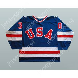 Aangepaste JIM CRAIG 30 1980 MIRACLE ON ICE TEAM USA HOCKEY JERSEY Gestikt S-M-L-XL-XXL-3XL-4XL-5XL-6XL