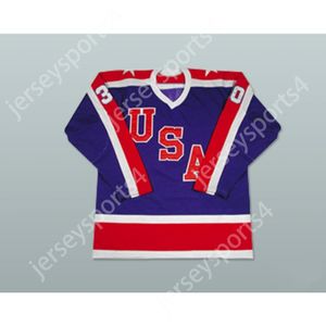 Personnalisé JIM CRAIG 30 ÉQUIPE USA MIRACLE SUR MAILLOT DE HOCKEY SUR GLACE NOUVEAU Top Cousu S-M-L-XL-XXL-3XL-4XL-5XL-6XL